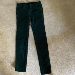 Edyson Hampton skinny green corduroy pants size 26